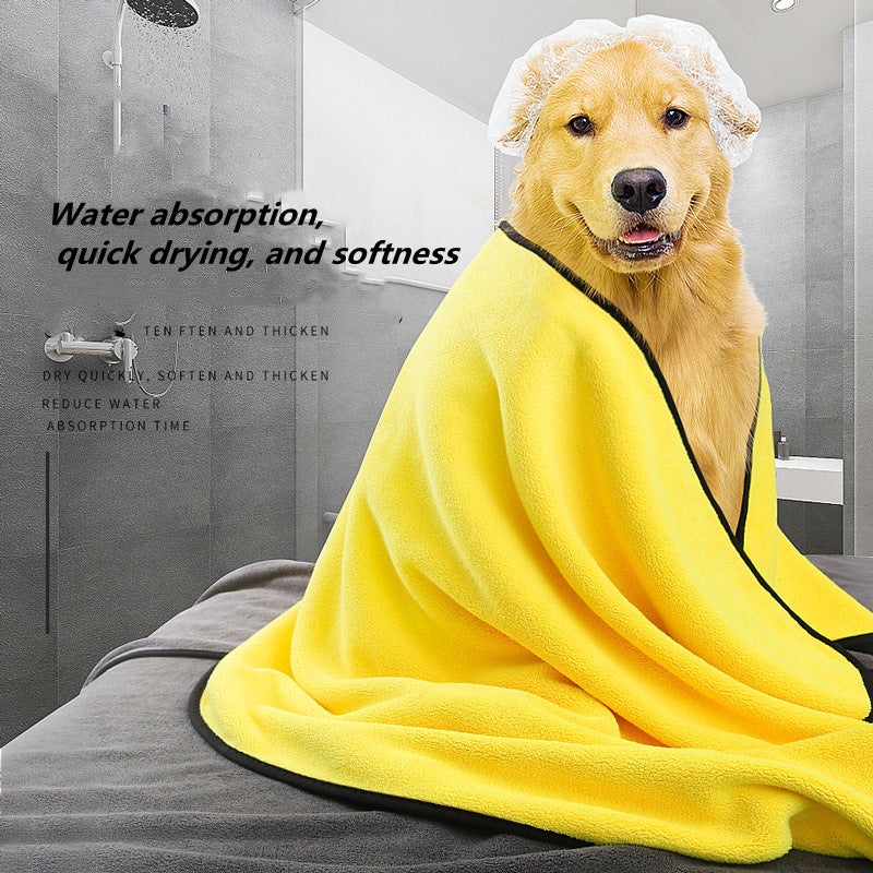 Dog Towels for Drying Dogs Drying Towel Dog Bath Towel, Quick-Drying Pet Dog and Cat Towels Soft Fiber Towels Robe Super Absorbent Quick Drying Soft Microfiber Pet Towel for Dogs, Cats Yellow