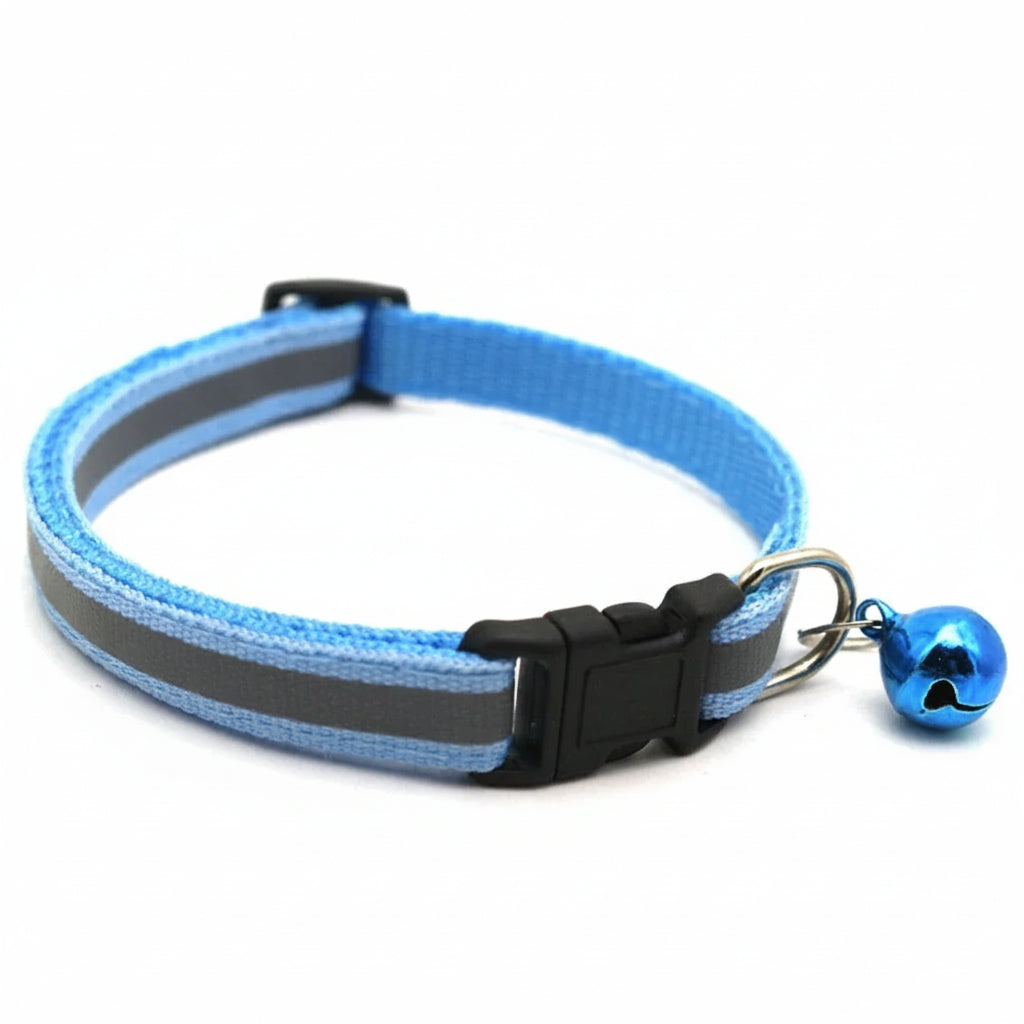 Reflektierendes LED-Halsband in Hellblau