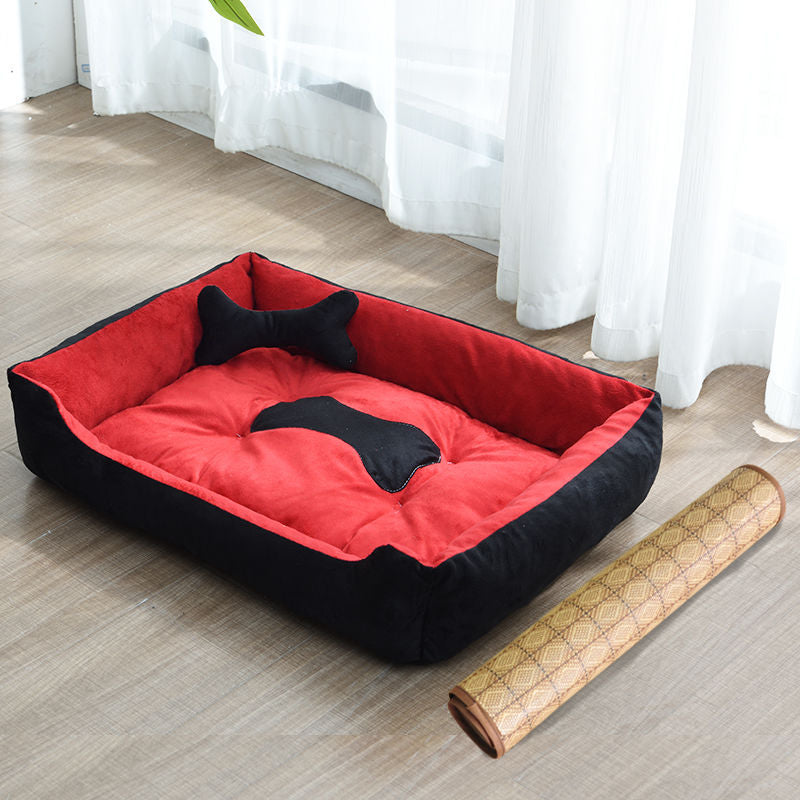 Kennel Four Seasons Golden Retriever Teddy Kennel Dog Bed Dog Mat Small Dog Medium Dog